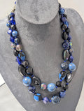 Hattie Carnegie Necklace, Blue & Black (Art Deco / Mid-Century)