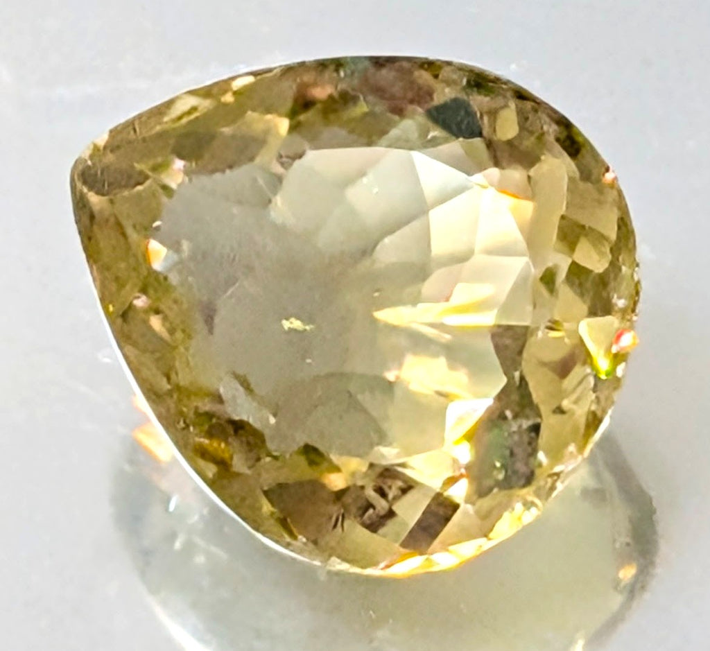 Faceted Lemon Quartz Gemstone