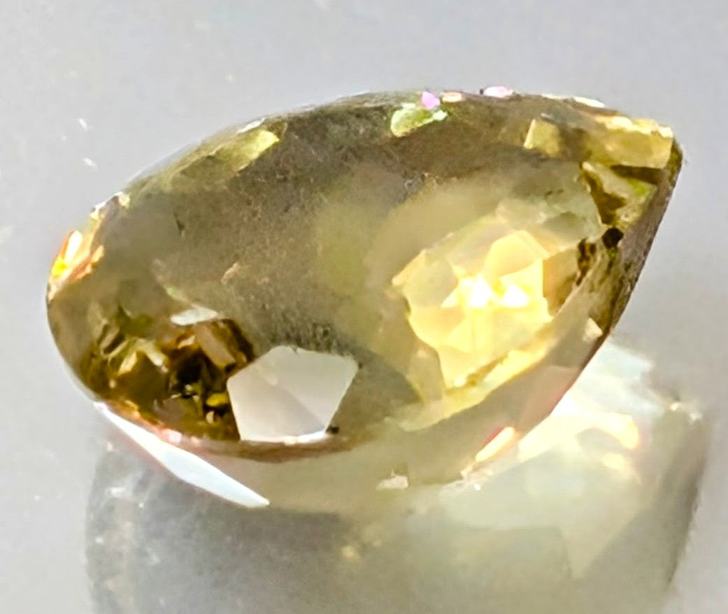 Faceted Lemon Quartz Gemstone