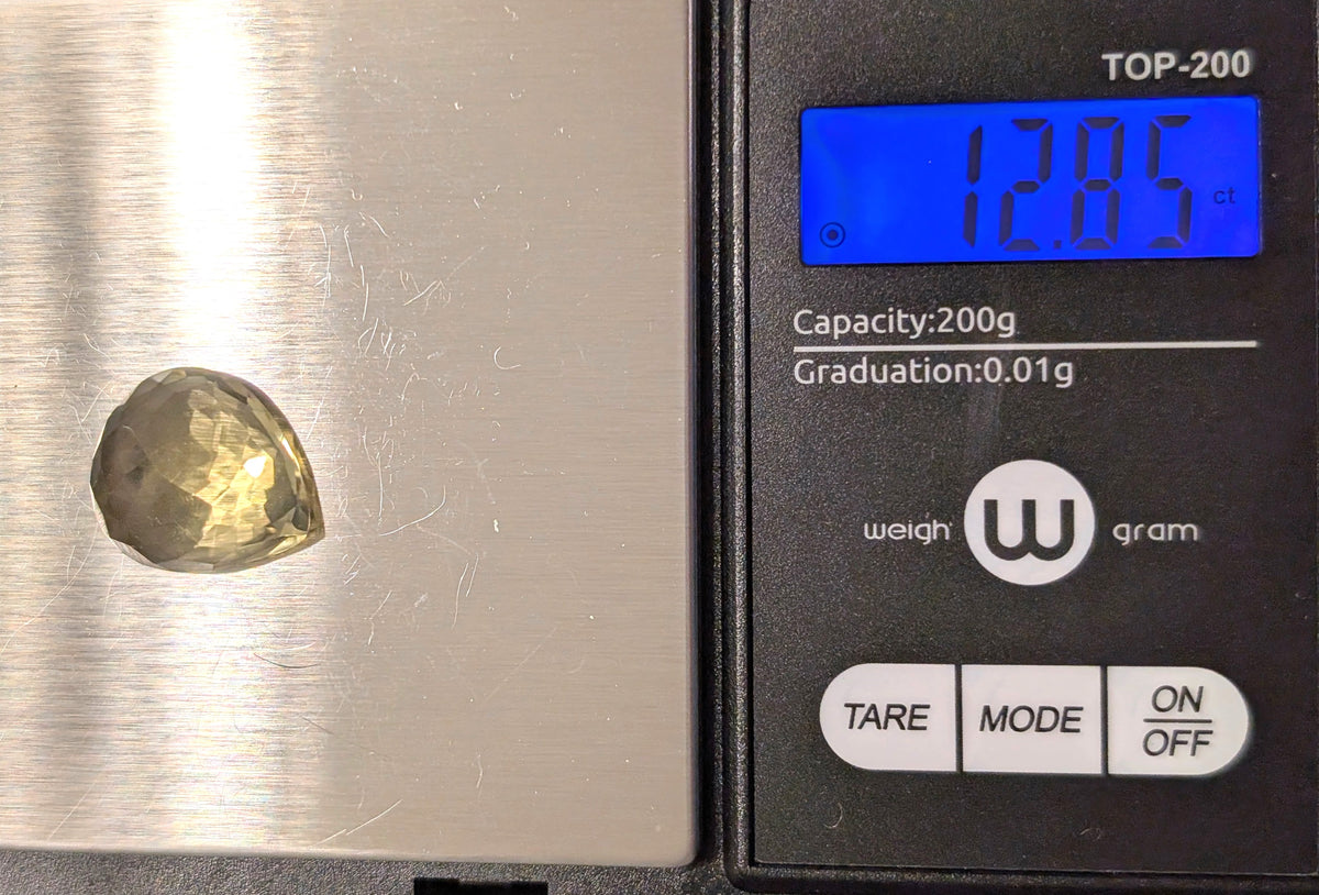 Faceted Lemon Quartz Gemstone