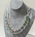 Mystic Topaz Silver Necklace, India