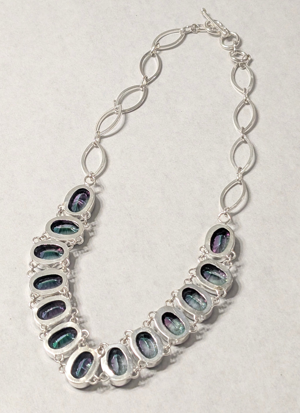 Mystic Topaz Silver Necklace, India