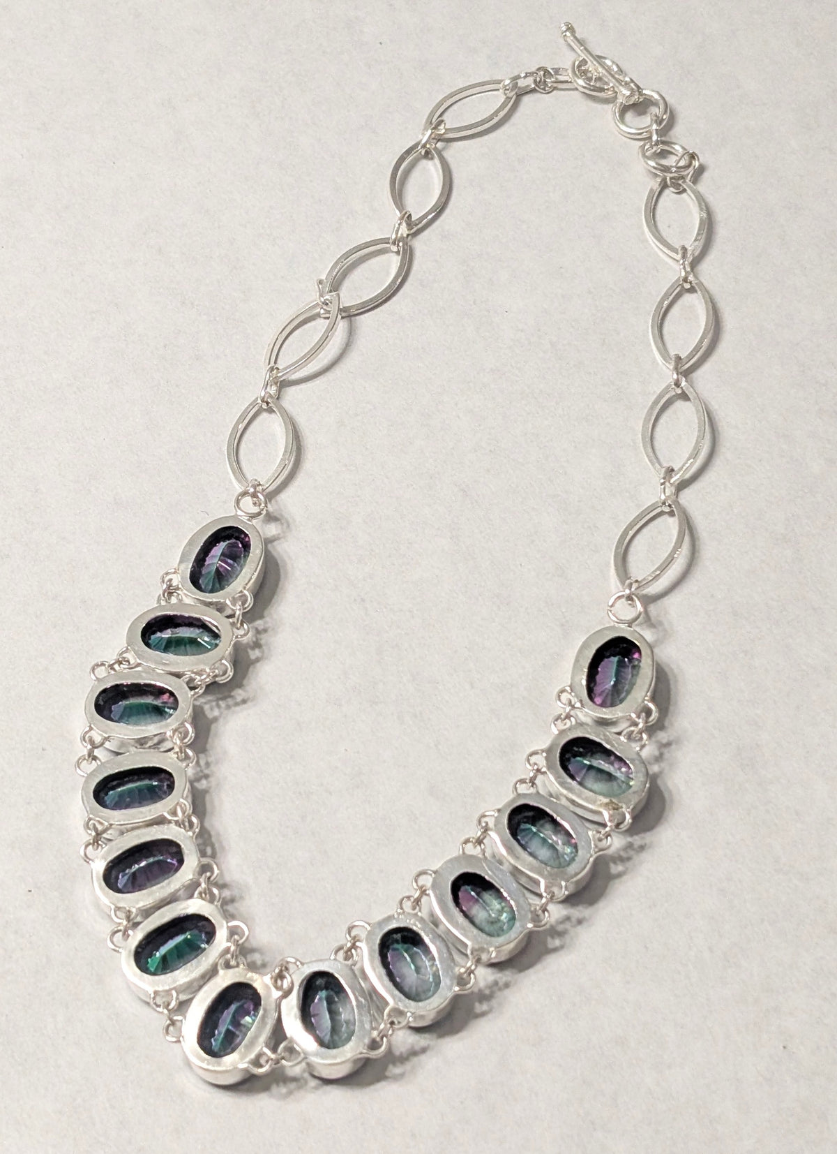 Mystic Topaz Silver Necklace, India