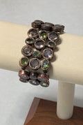Peridot, Morganite & Copper Bracelet, India