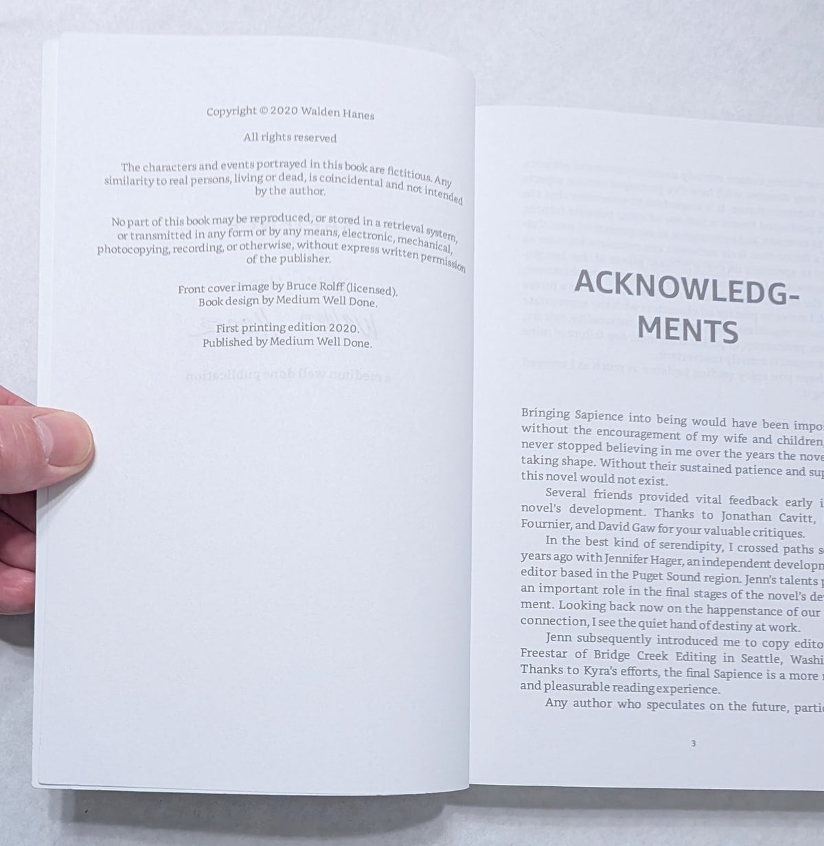 "Sapience" — Signed by the Author
